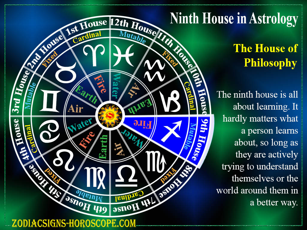 What does the 9th house in astrology represent?