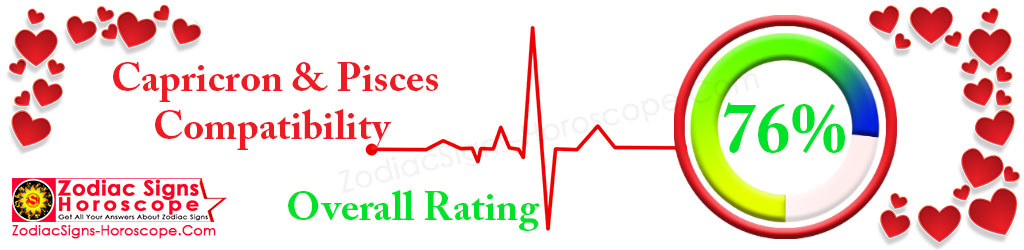 Capricorn and Pisces Compatibility 76%