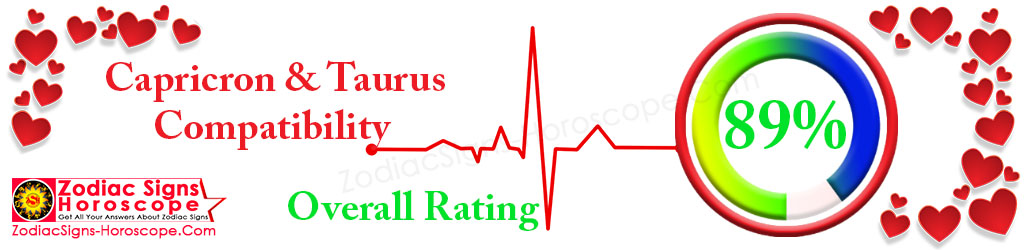 Capricorn and Taurus Compatibility percentage 89%