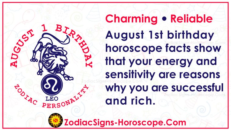 1. august Zodiac Fødselsdag Horoskop Personlighed
