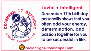 December 17 Zodiac (Sagittarius) Horoscope Birthday Personality and