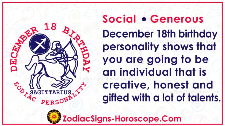 December 18 Zodiac (Sagittarius) Horoscope Birthday Personality and Lucky Things