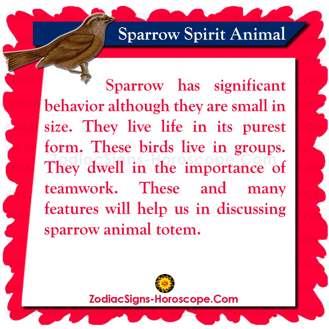 Sparrow Spirit Animal Meaning
