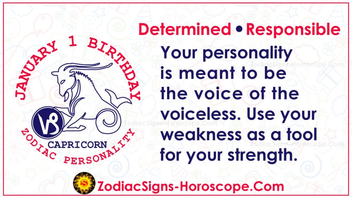 January 1 Zodiac (Capricorn) Horoscope Birthday Personality and Lucky