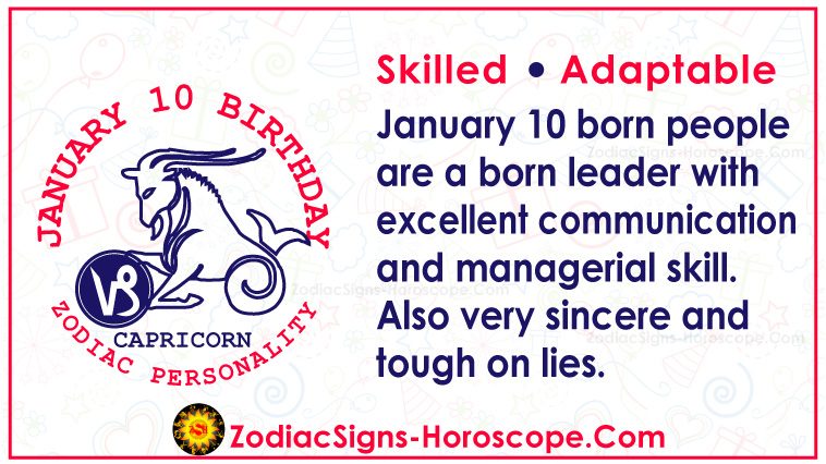 The January 10 Zodiac Sign Compatibility