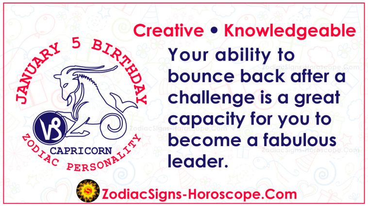 January 5 Zodiac Birthday Horoscope Personality