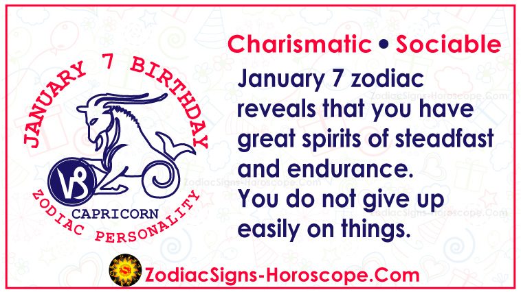 Personalidade do horóscopo do aniversário do zodíaco 7 de janeiro