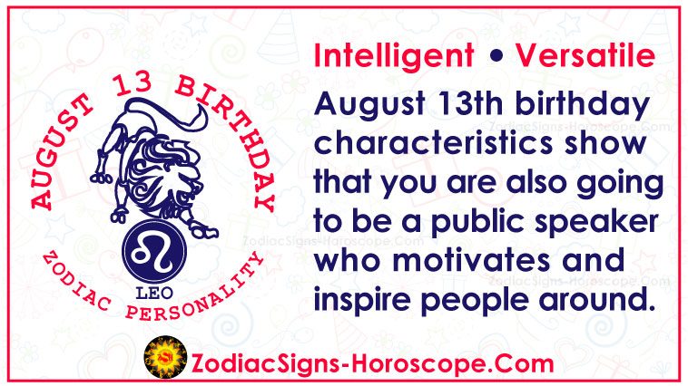 13 août Zodiaque Anniversaire Horoscope Personnalité