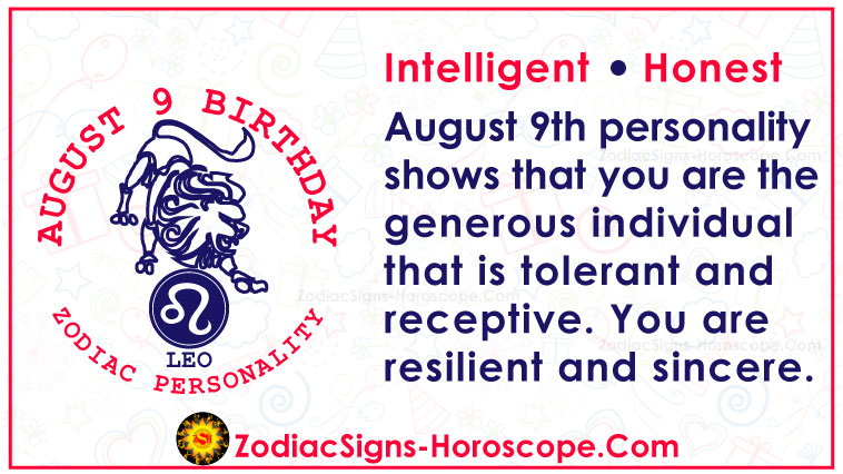 August 9 Zodiac Full Horoscope Birthday Personality Zsh