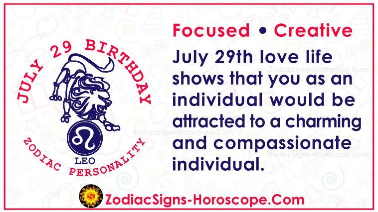 July 29 Zodiac Birthday Horoscope Personality