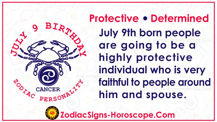 Personalidade do horóscopo do aniversário do zodíaco 9 de julho