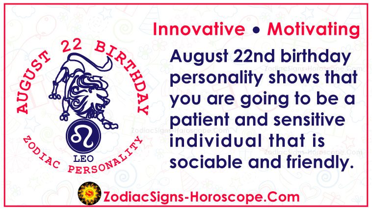 22. august Zodiac Bursdag Horoskop Personlighet