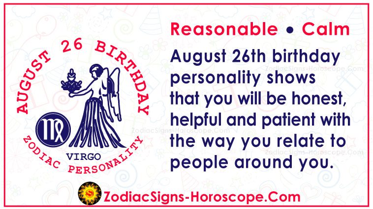 Personalità dell'oroscopo di compleanno dello zodiaco del 26 agosto
