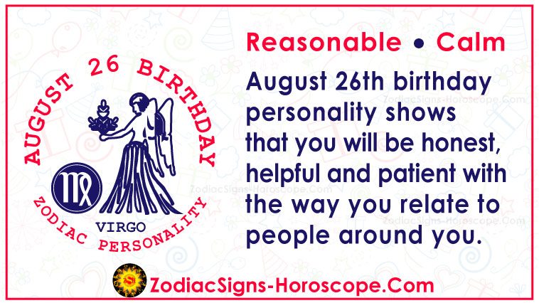 26. august Zodiac Fødselsdag Horoskop Personlighed