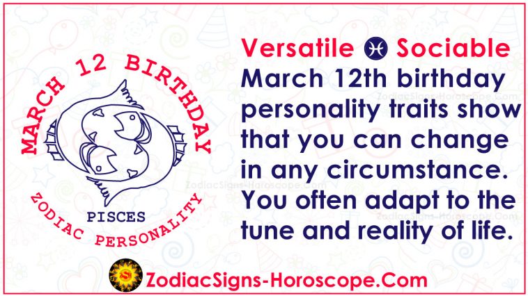 Personalidade de aniversário do horóscopo do 12 de março