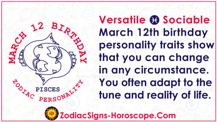 12 mars Zodiac Horoscope Anniversaire Personnalité