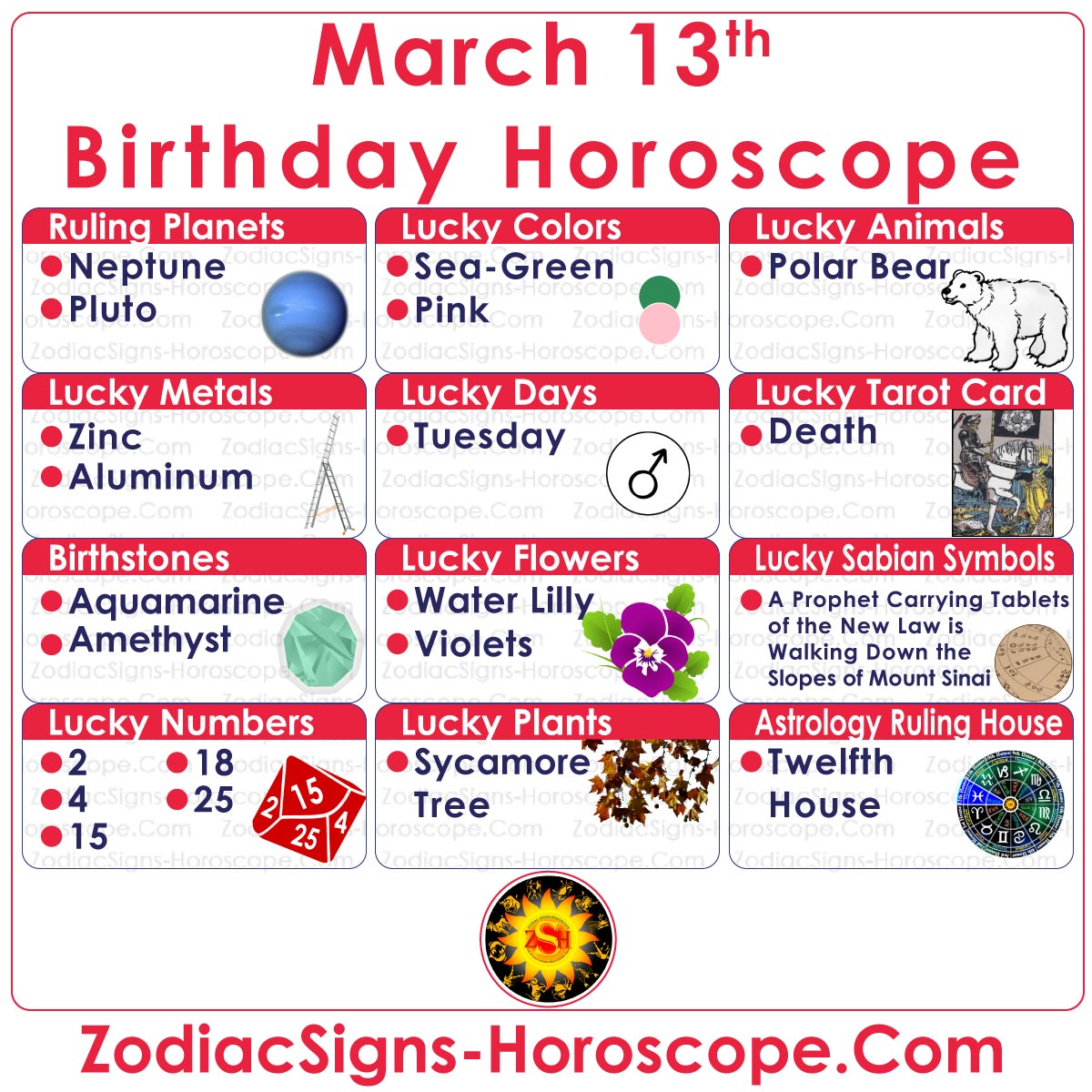 March 13 Zodiac (Pisces) Horoscope Birthday Personality and Lucky Things