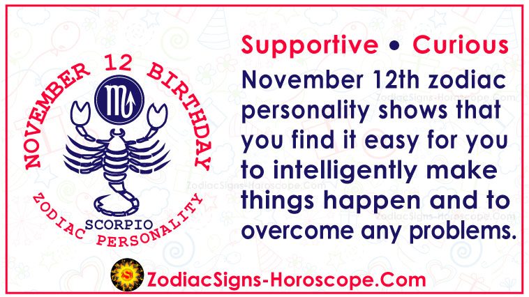 November 12 Zodiac Birthday Horoscope Personality of mesmerizing prerogative