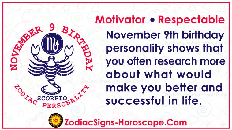 november 9 zodiac birthday horoscope