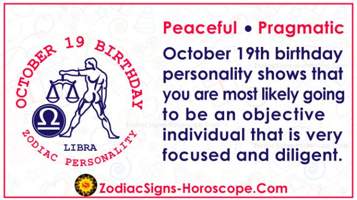 October 19 Zodiac (Libra) Horoscope Birthday Personality and Lucky Things