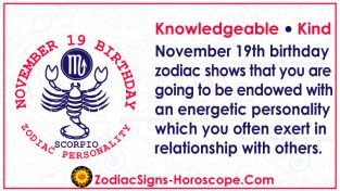November 19 Zodiac (Scorpio) Horoscope Birthday Personality and Lucky