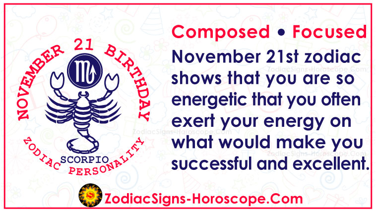 November 21 zodiac scorpio horoscope birthday personality and lucky 