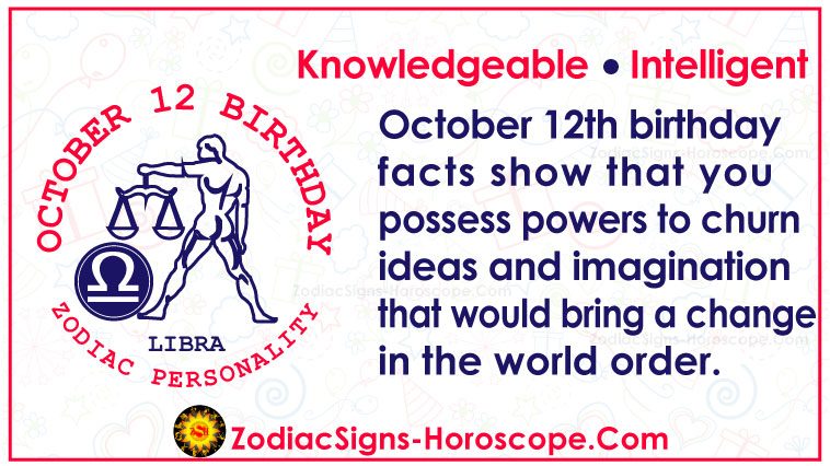 October 12 Zodiac Full Horoscope Birthday Personality Zsh