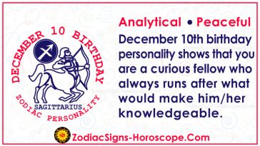 December 10 Zodiac (Sagittarius) Horoscope Birthday Personality and