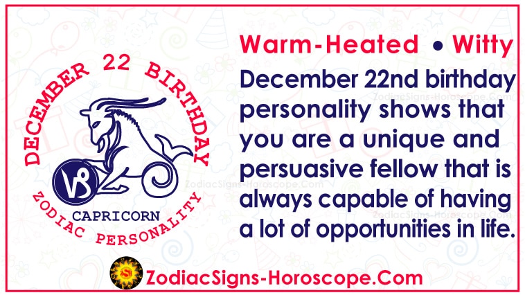 December 22 Zodiac – Full Horoscope Birthday Personality | ZSH