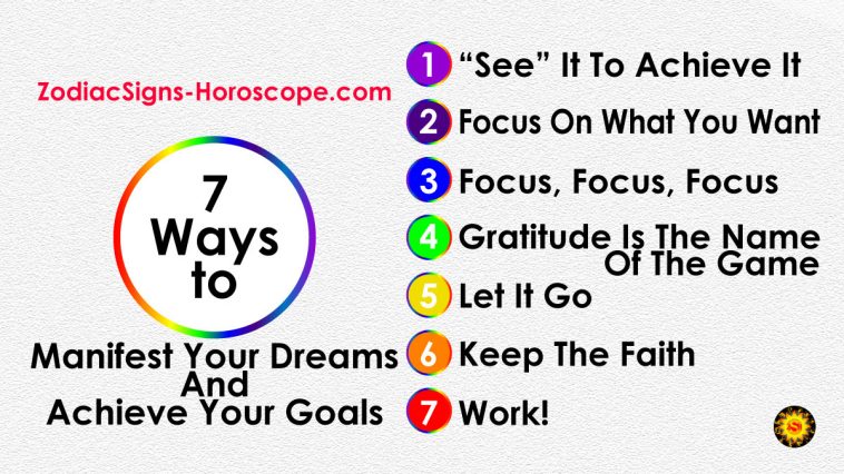 اپنے خوابوں کو ظاہر کرنے اور اپنے مقاصد کو حاصل کرنے کے 7 طریقے