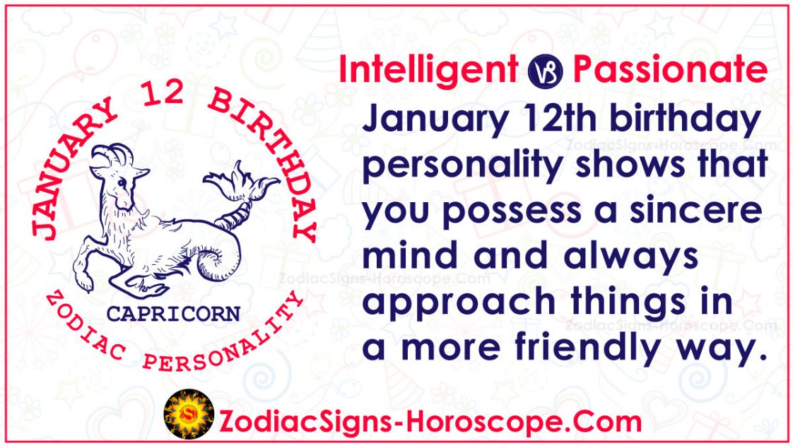 January 12 Zodiac (Capricorn) Horoscope Birthday Personality and Lucky