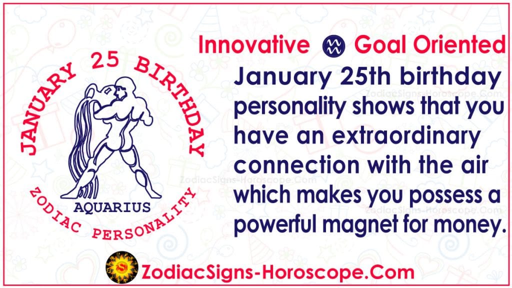 January 25 Zodiac (Aquarius) Horoscope Birthday Personality and Lucky