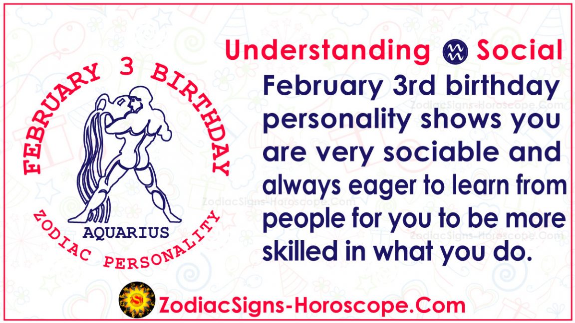 February 3 Zodiac (Aquarius) Horoscope Birthday Personality and Lucky