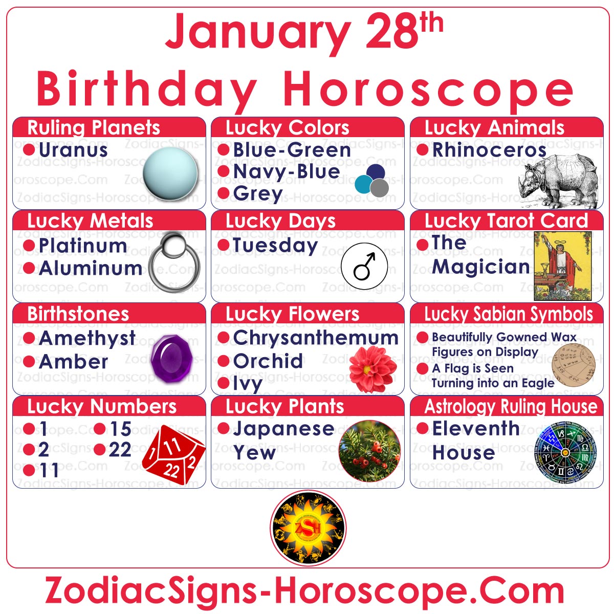 born on 28 january horoscope