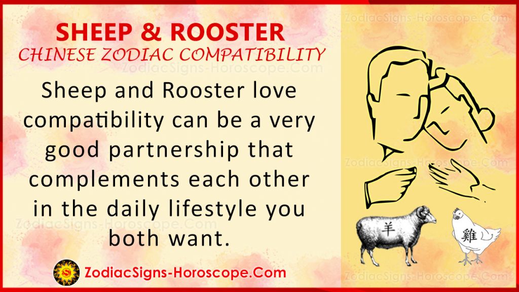 Sheep and Rooster Compatibility, Love and Marriage in Chinese Zodiac