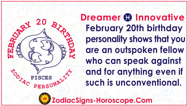 20 februari Zodiac