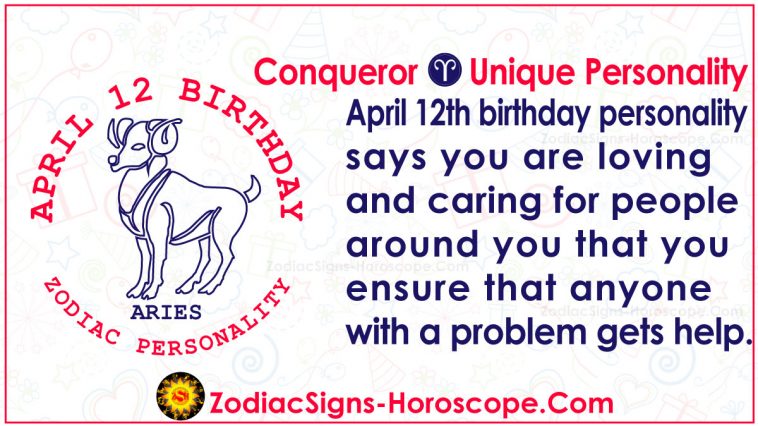 Personalidade de aniversário do horóscopo do zodíaco 12 de abril