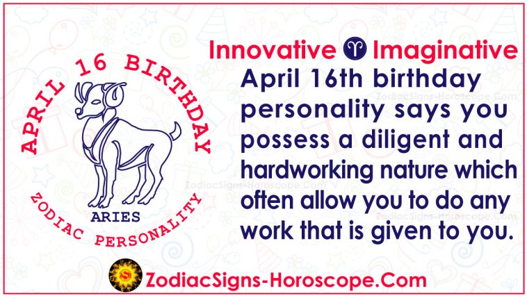 Balandžio 16-osios Zodiako horoskopo gimtadienio asmenybė