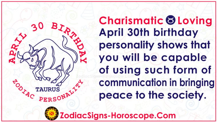 30 avril Zodiac Horoscope Anniversaire Personnalité
