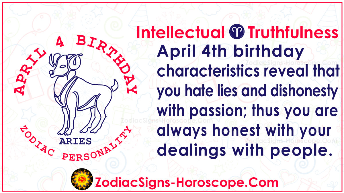 April 4 Zodiac (Aries) Horoscope Birthday Personality and Lucky Things
