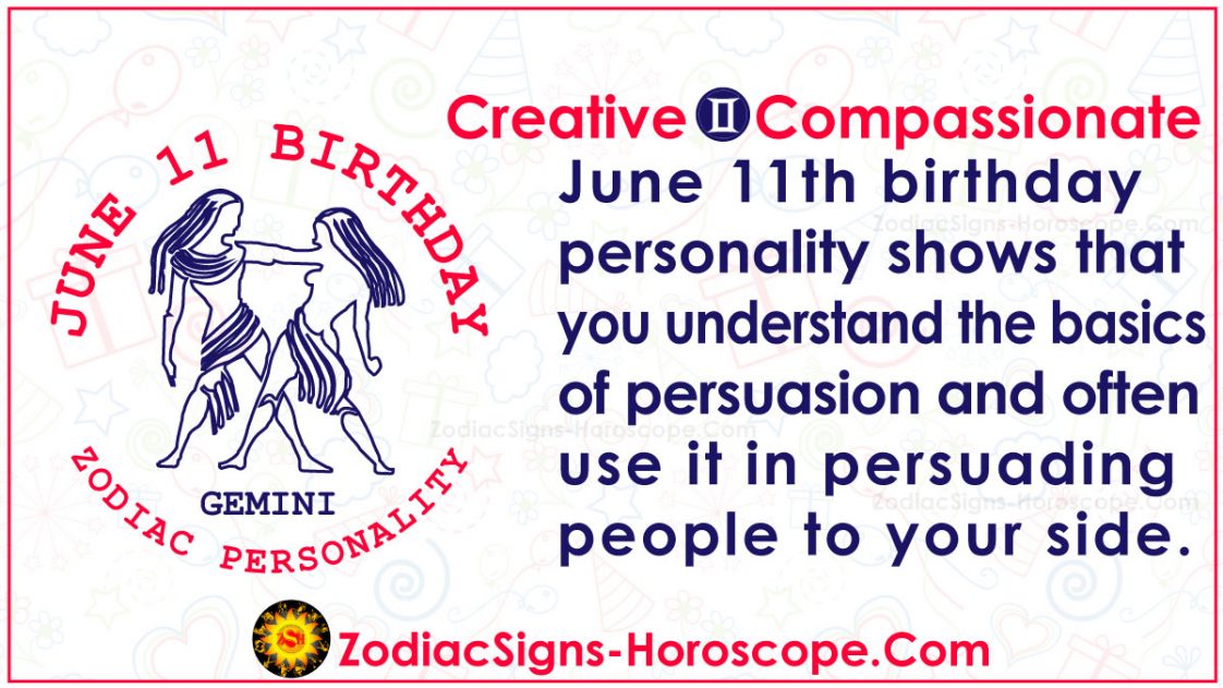 June 11 Zodiac (Gemini) Horoscope Birthday Personality and Lucky Things