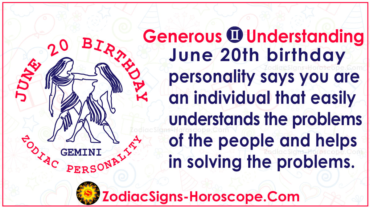 June 20 Zodiac (Gemini) Horoscope Birthday Personality and Lucky Things