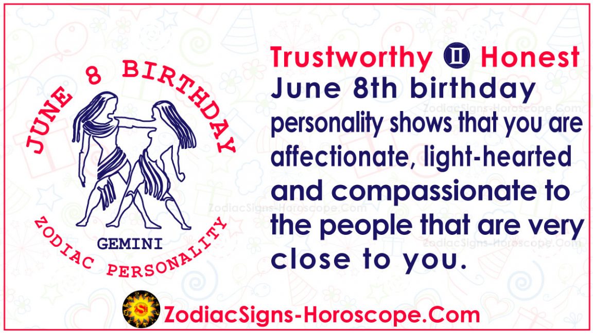 June 8 Zodiac (Gemini) Horoscope Birthday Personality and Lucky Things