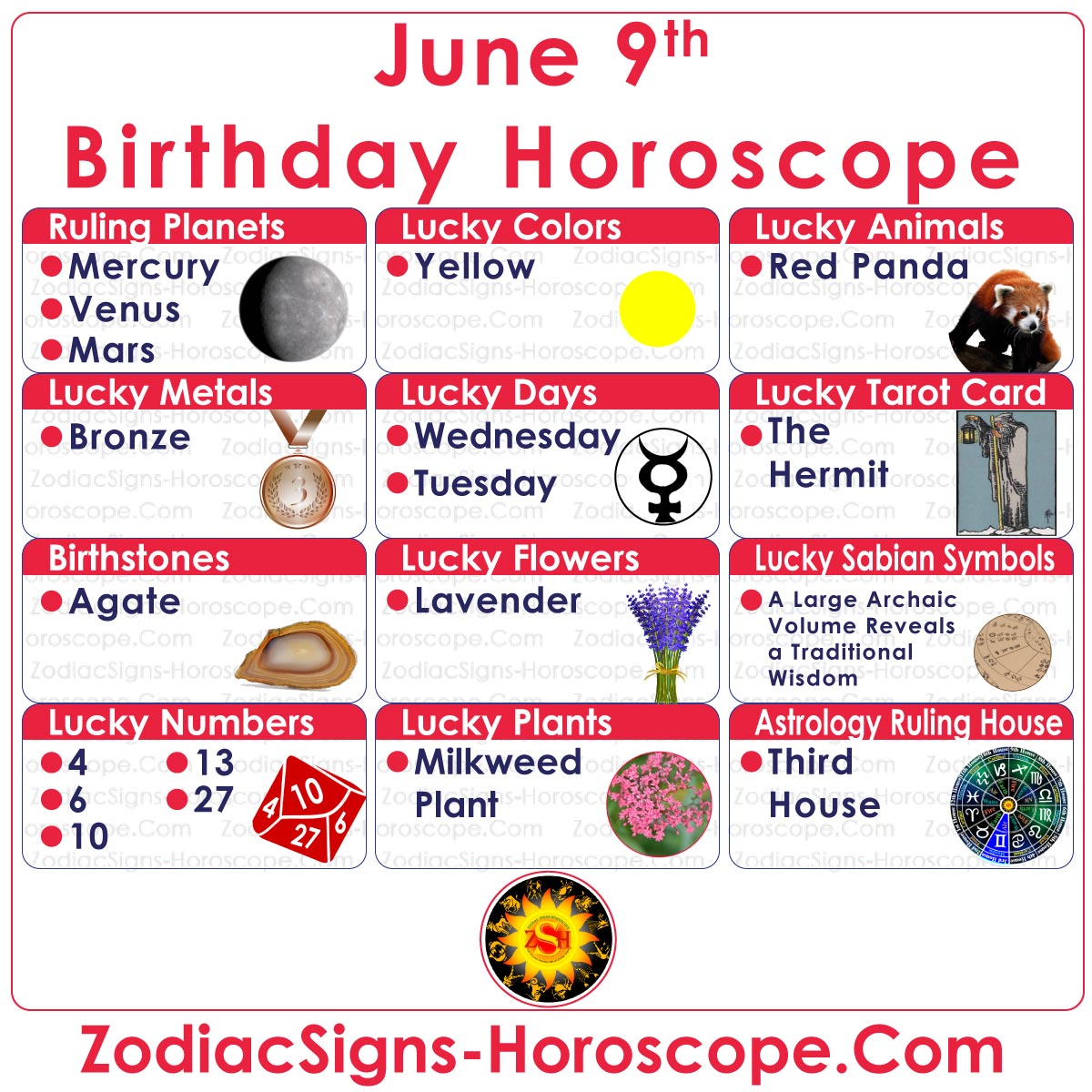 June 9 Zodiac Lucky Numbers, Days, Colors and more