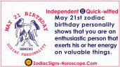 May 21 Zodiac (Gemini) Birthday Personality, Love, Career Horoscope