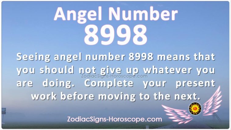 Angel Number 8998 Meaning