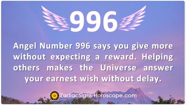 Angel Number 996 Meaning