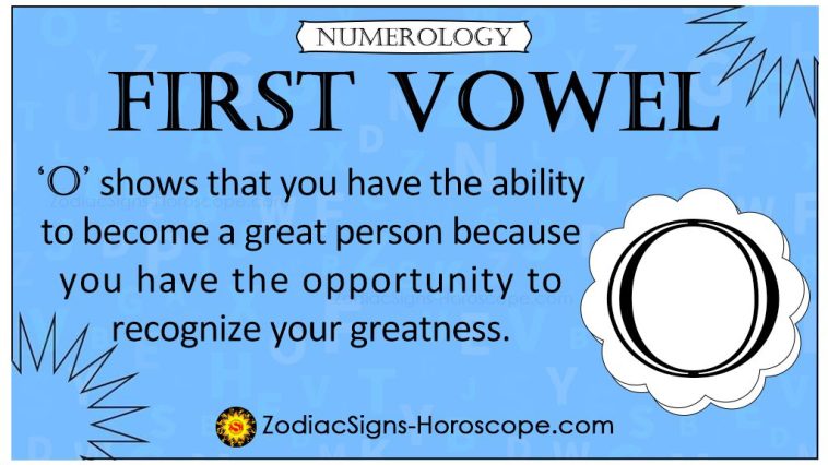 Numerology First Vowel O
