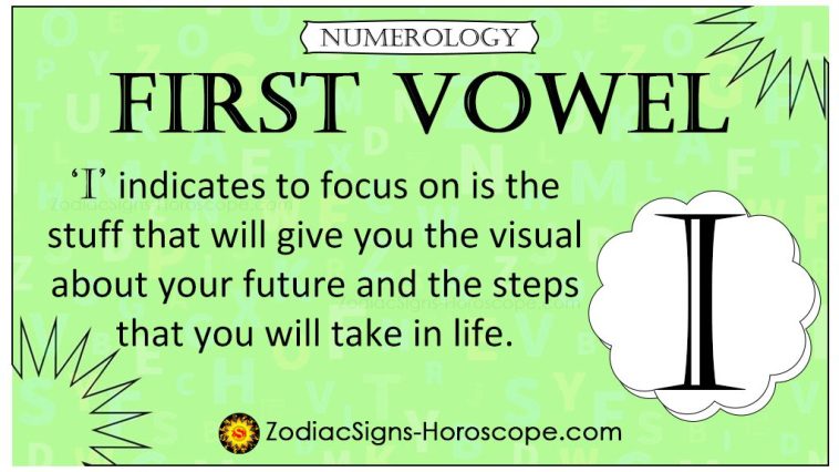 Numerology First Vowel I