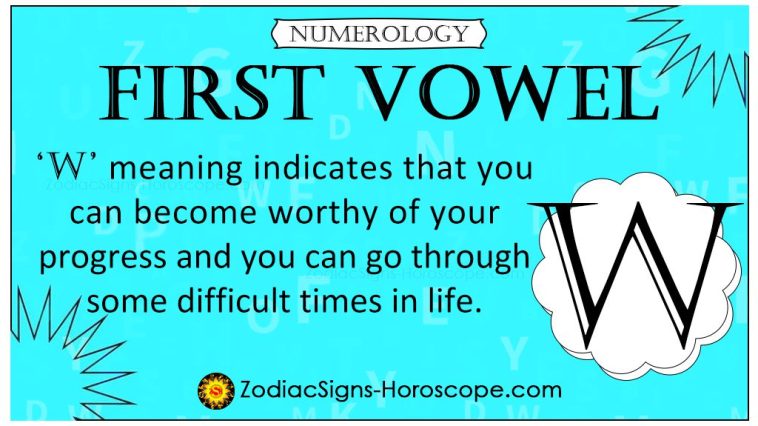 Numerology First Vowel W